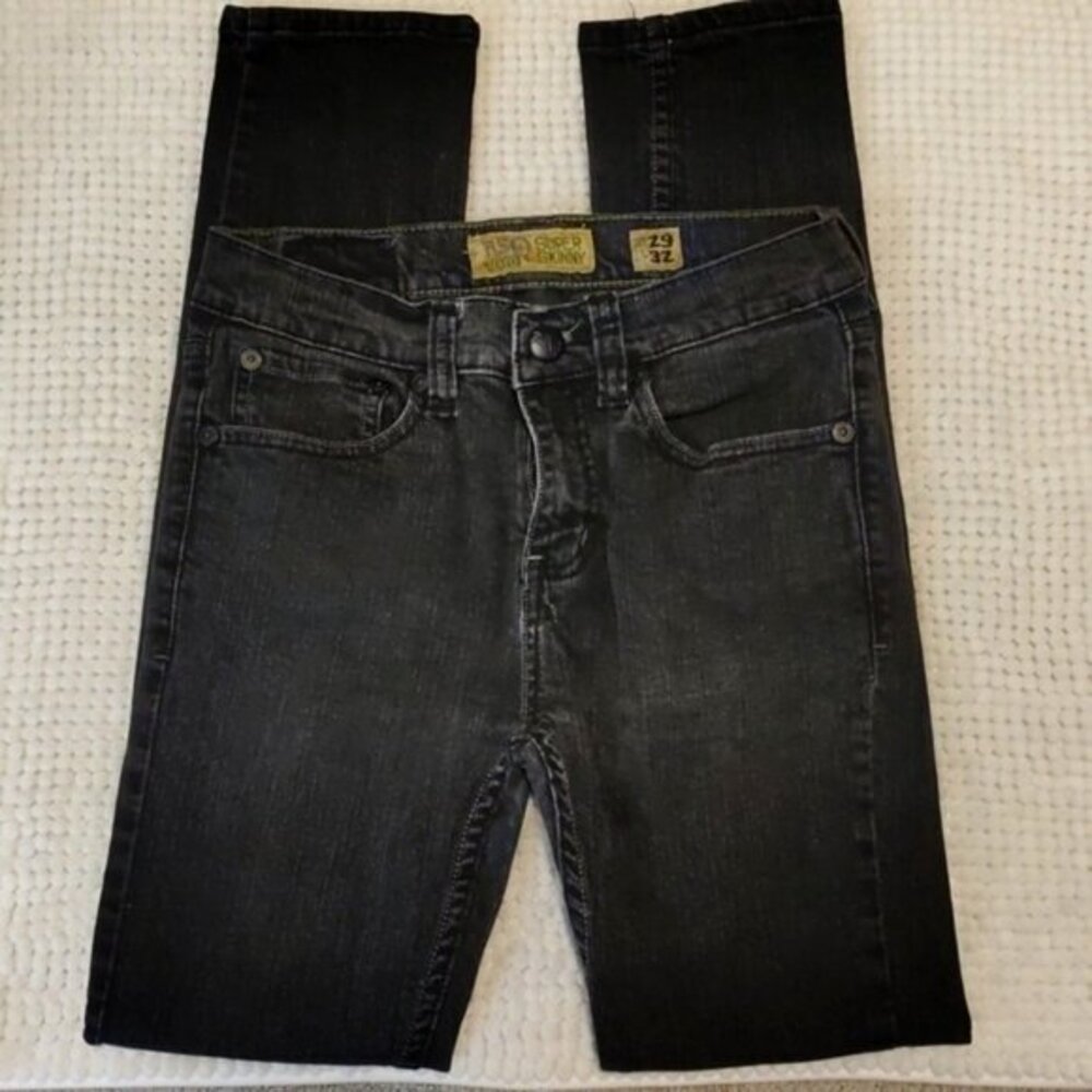 Men's RSQ Denim Black/Charcoal Gray Super Skinny Jeans Size 29/32 GUC #0468